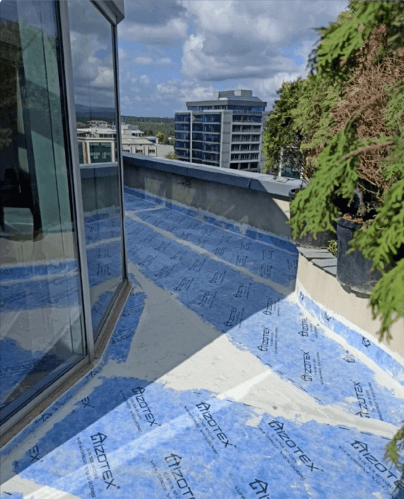 IZOTEX waterproofing membranes providing safe, practical, and economical solutions for wet areas, offering customizable layers for enhanced protection