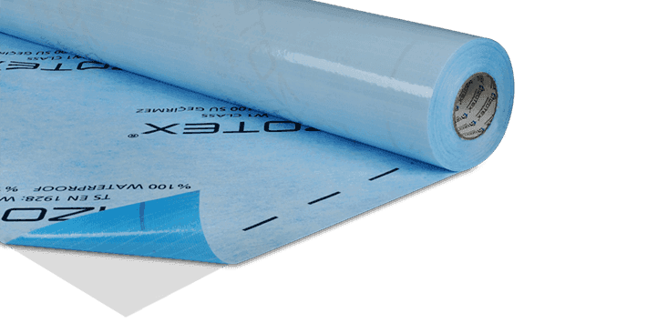 IZOTEX PLUS self-adhesive waterproofing membrane for easy and effective application on floor-wall junctions and under-ceramic waterproofing.